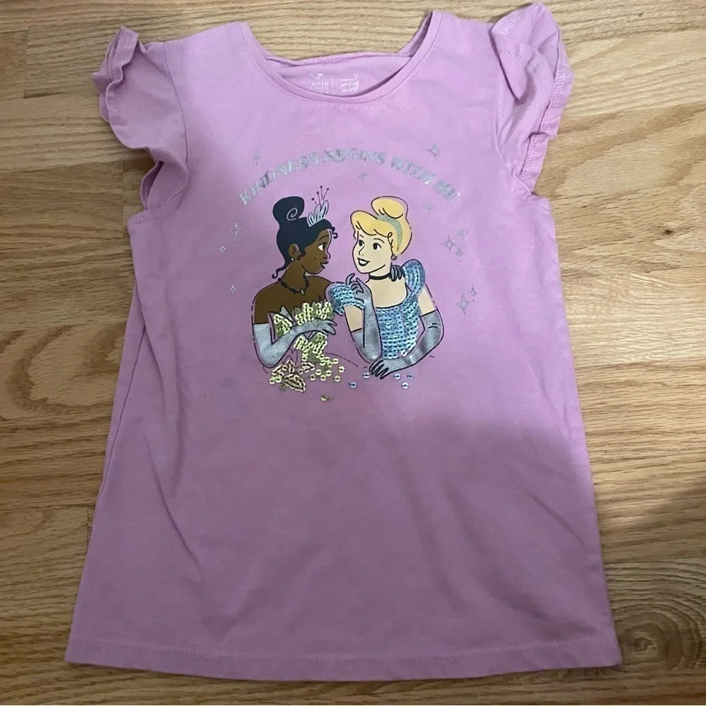 Disney Tiana Princess Shirt Dress Bundle Sz 5 Kids Girls Minnie Mouse Sequin